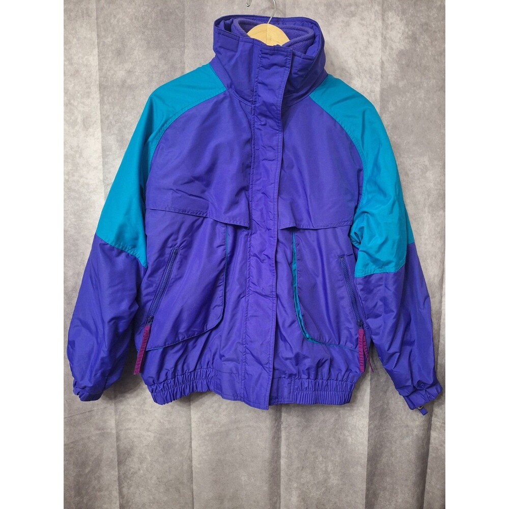 Westbound Women 80-90s Puffy Coat Ski Jacket Snow Large Nylon Colorblock Puffer